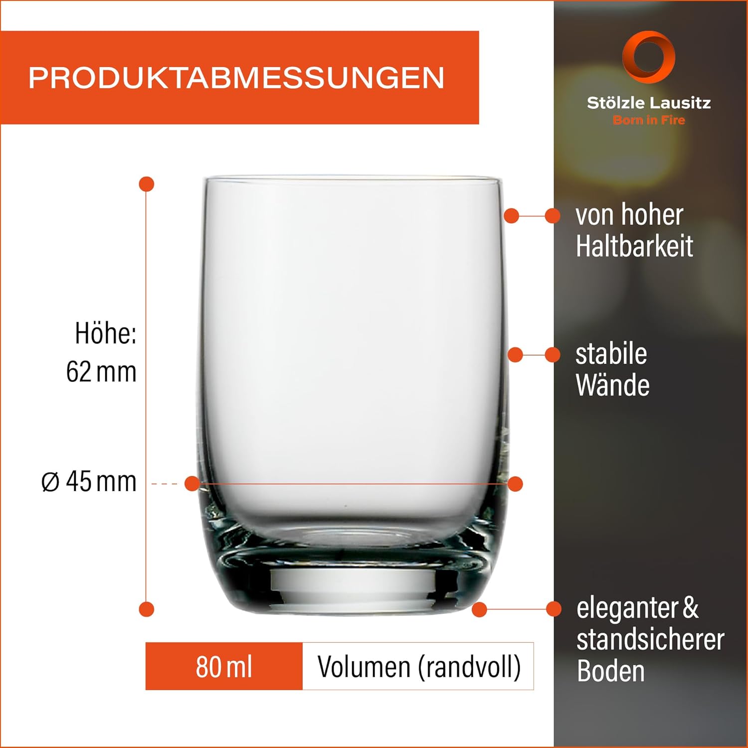 Stölzle Lausitz Liqueur Glasses Weinland 6-Piece Set 2.75 oz – Elegant Shot Glasses in Lead-Free Crystal–High-Quality Glassware, Shock-Resistant & Dishwasher Safe, Perfect for Grappa, Vodka & Tequila