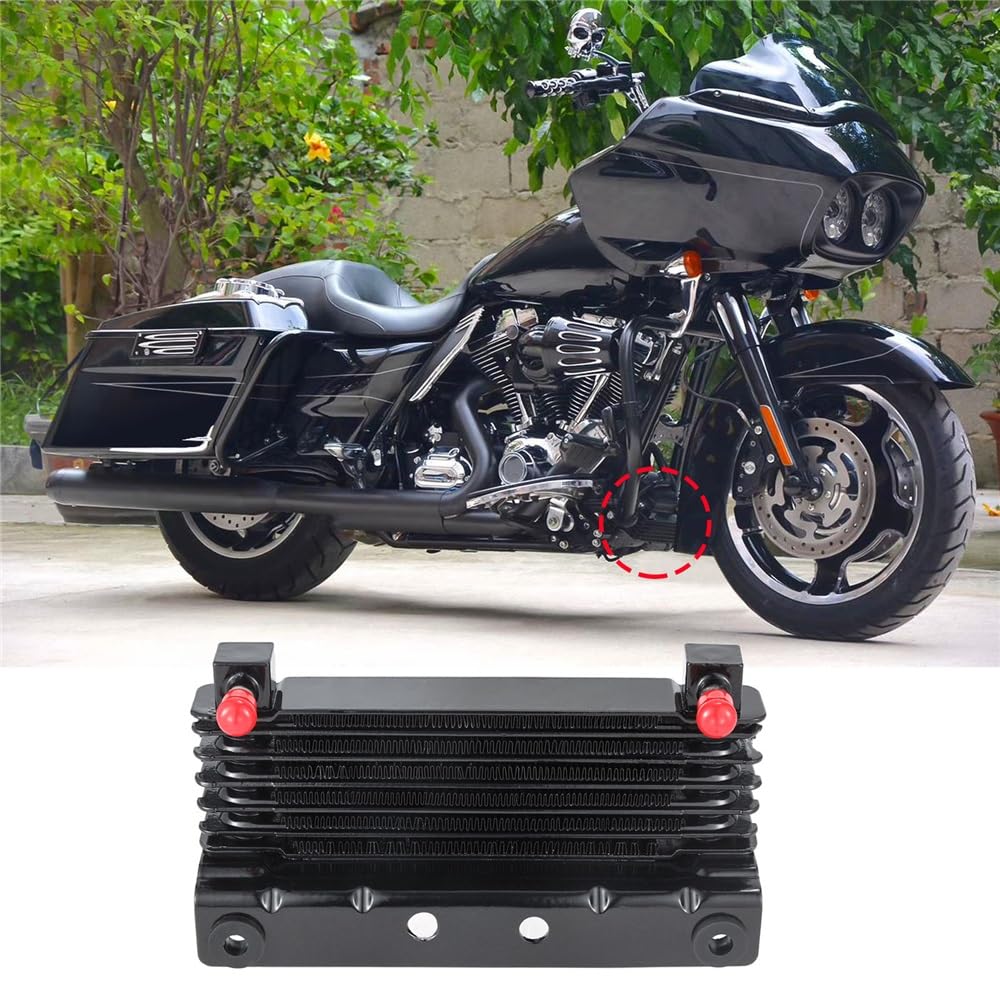 Chłodnica silnika Pasuje do Harley Touring Road King Road Electra przemieszczanie się po ulicy FLHR FLHTC 2009-2016 chłodnica oleju motocyklowego Chłodnica Oleju