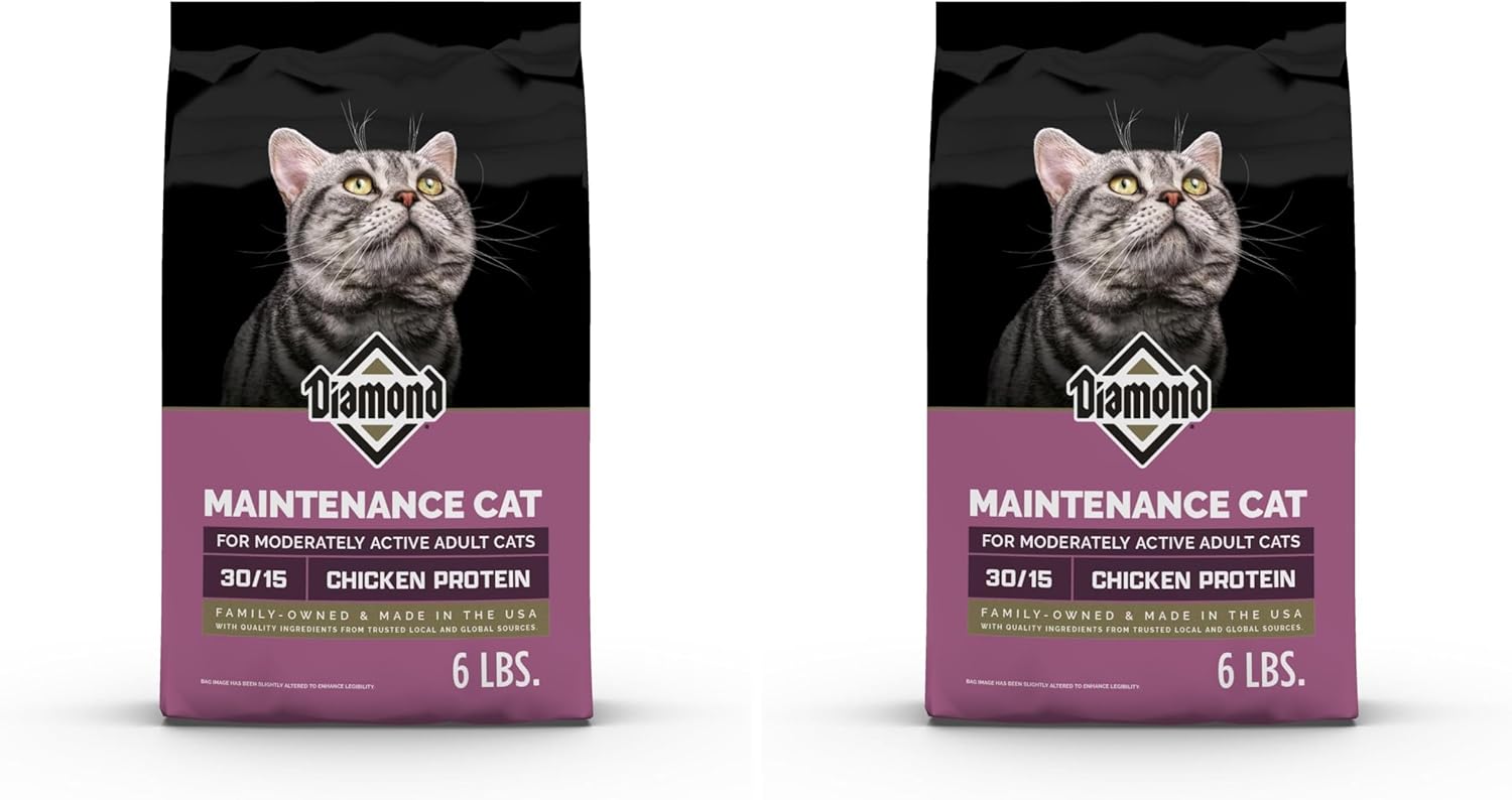 Diamond Maintenance Cat Dry Food 30/15 for Moderately Active Adult Cats 6lb Bag