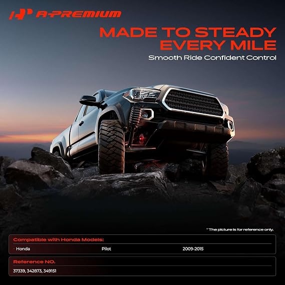 A-Premium Rear Shock Absorbers, Set of 2 - Compatible with Honda