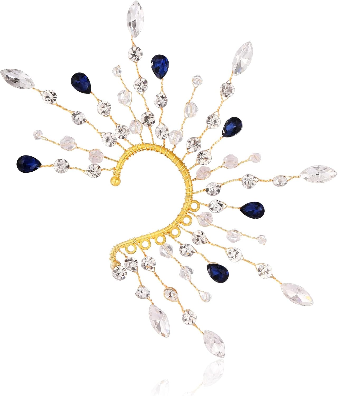 Elf Ear Cuffs Fairy Rhinestones Single Left Earring for Women