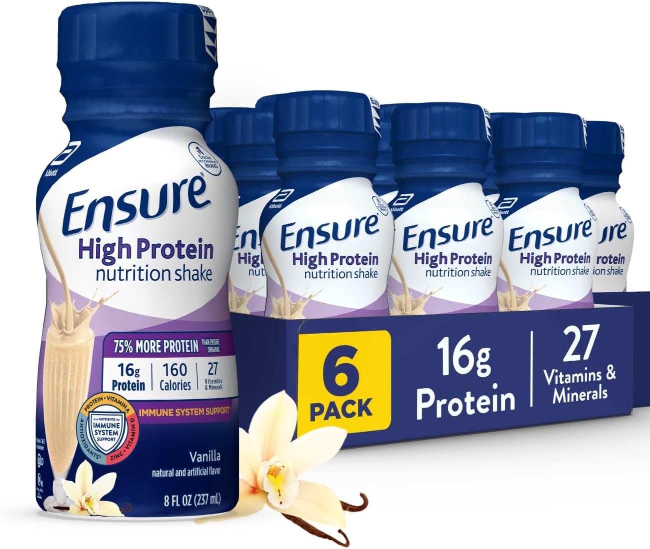 Ensure High Protein Shake - Vanilla - 8 oz - 6 ct