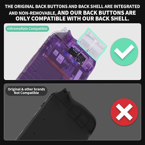 Miniatura 3 de eXtremeRate Juego completo de botones de repuesto transparentes para Steam Deck, parachoques ABXY D-pad personalizado para bricolaje, botones de