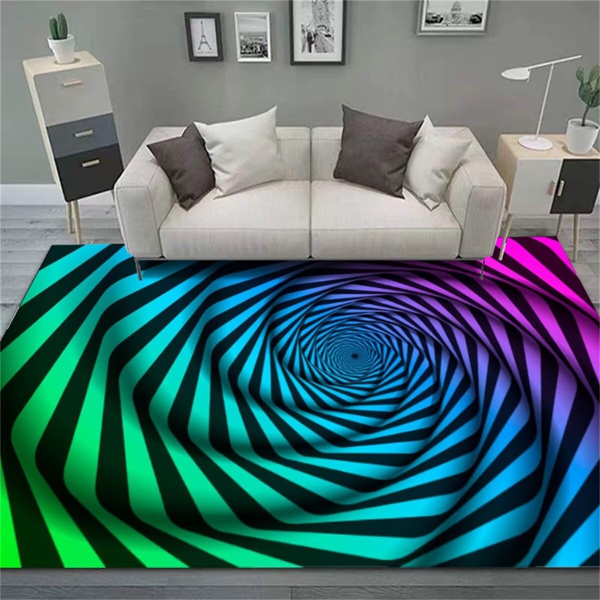 Tapis d'extérieur terrasse lavable et tapis de salle à manger 3D 60x90