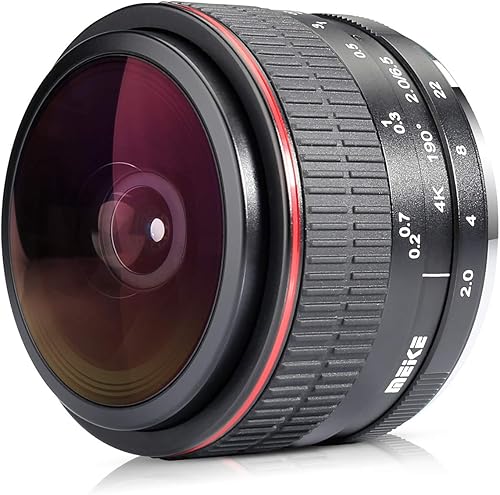 Meike0.25 pulgadas F2.0lente Fisheye circular para Sony A6500, A6000, A6100, A6300, Nex3, Nex3n, Nex5, Nex5t, Nex5r, Nex6, Nex7, A7II, A7SII, A7RII,
