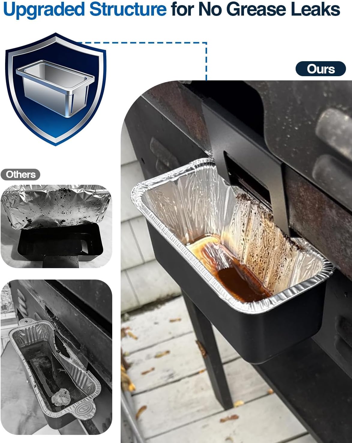 Blackstone Grease Cup, Grease Catcher, Drip Pan with 20 Pack Grease Cup Liners for 17 22 28 and 36 inch Blackstone Griddle