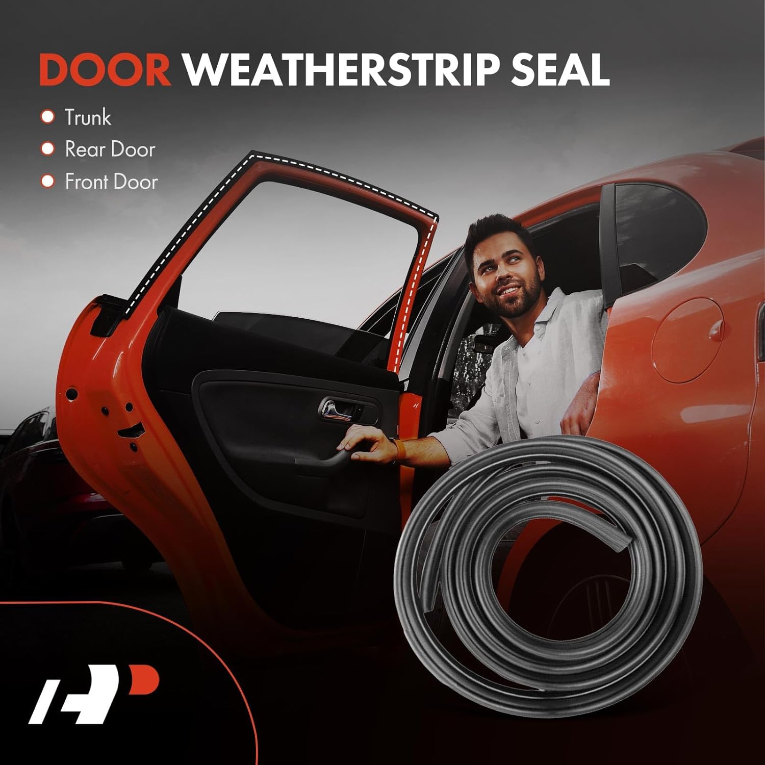A-Premium Rear Left Car Door Weather Stripping Seal Strips Compatible with Ford F-150 F150 2009-2014, Crew Cab Pickup, Replace BL3Z16253A11A