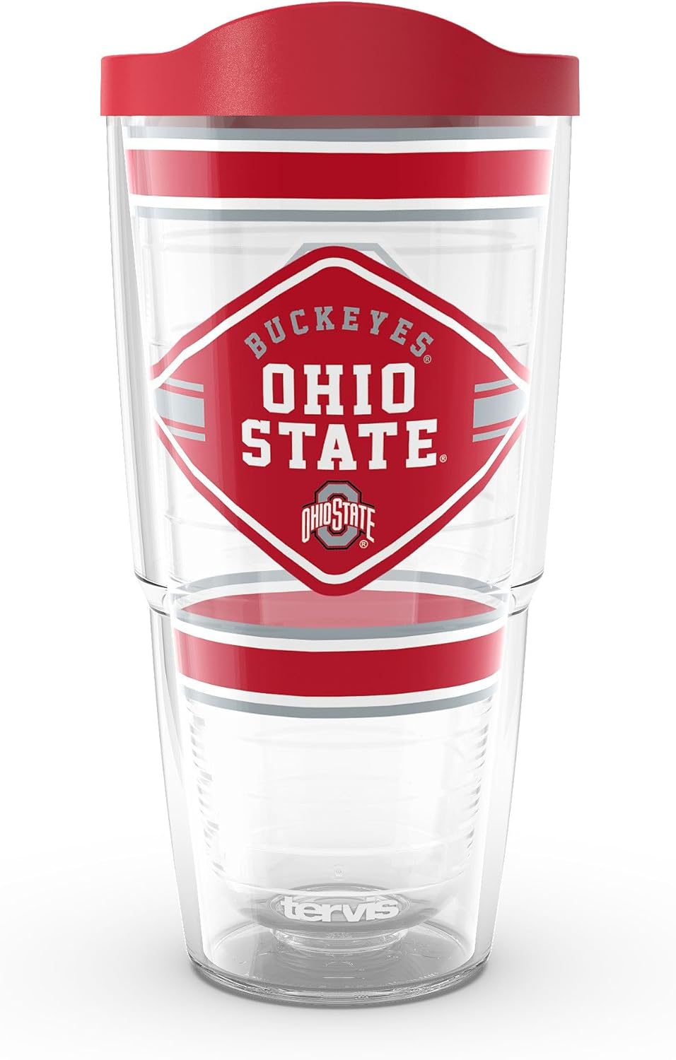 Tervis Ohio State Buckeyes - First String Made in USA Double Walled Insulated Tumbler Travel Cup Keeps Drinks Cold & Hot, 10oz, Classic
