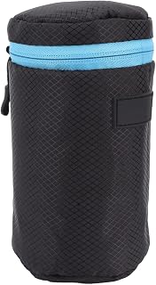 Bolsa para Lentes de Câmera, Forro Macio, Zíper, à Prova d'água, Bolsa de Armazenamento de Lentes de Câmera, Neoprene Com Gancho para Fotografar (M)