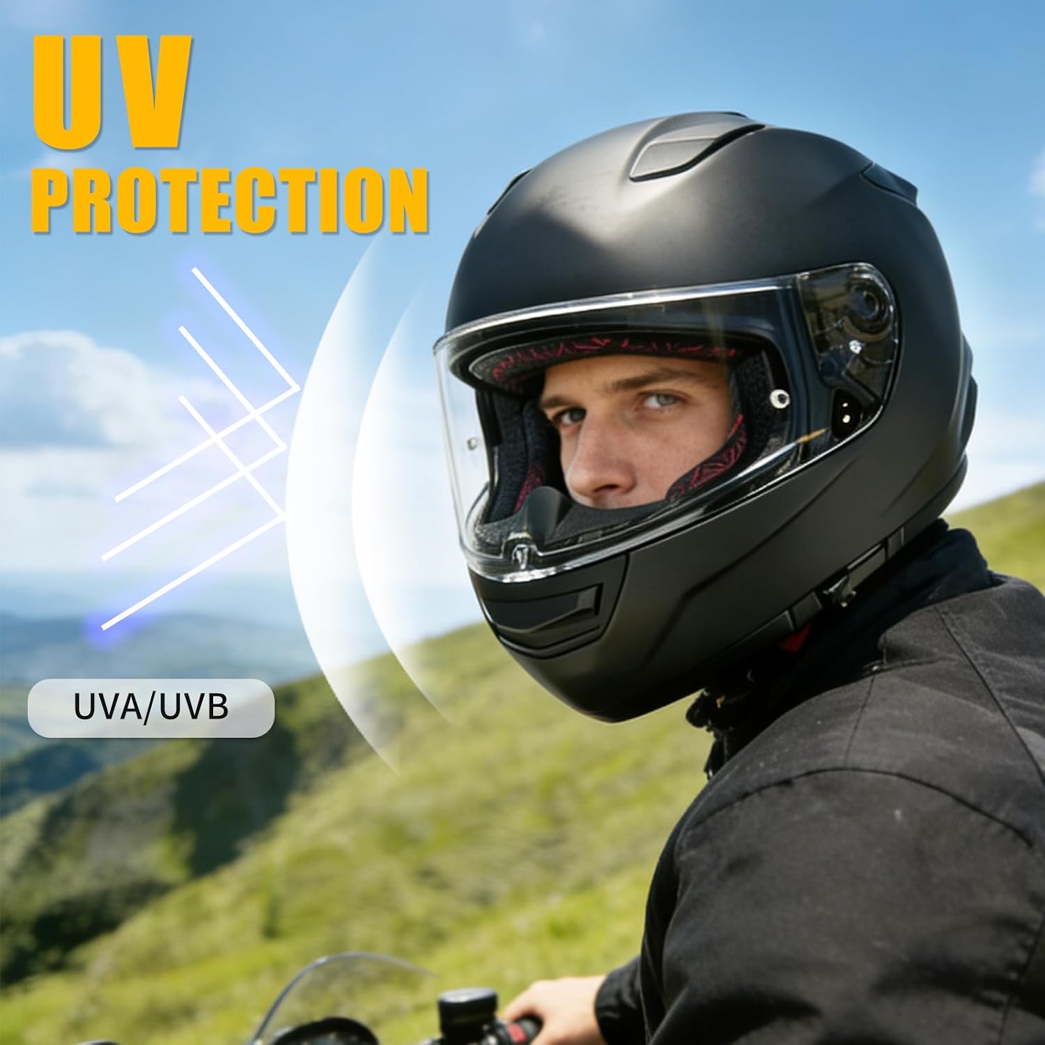 Helmet Visor Shield for SEDICI Strada II and Strada 3 /FF397/FF801 Motorcycle Helmets Visor (Clear)