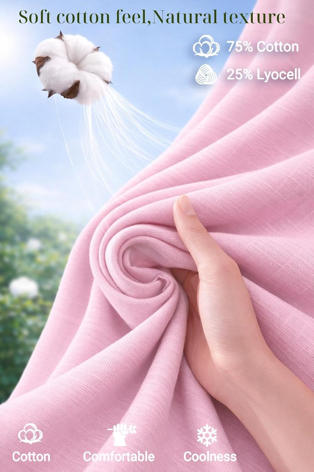 COOFANDY Men's Button Down Short Sleeve Shirt Casual Cotton Summer Beach Wedding Linen Shirts with Pocket - Image 6