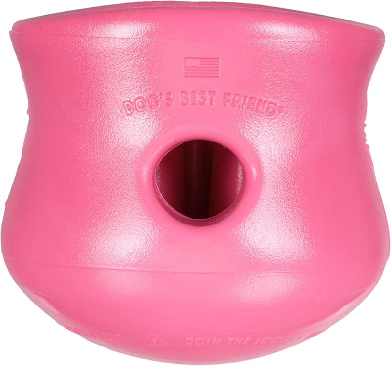 Comedouro lento interativo para cães WEST PAW Zogoflex Toppl, dispensador de petiscos, Large Geranium