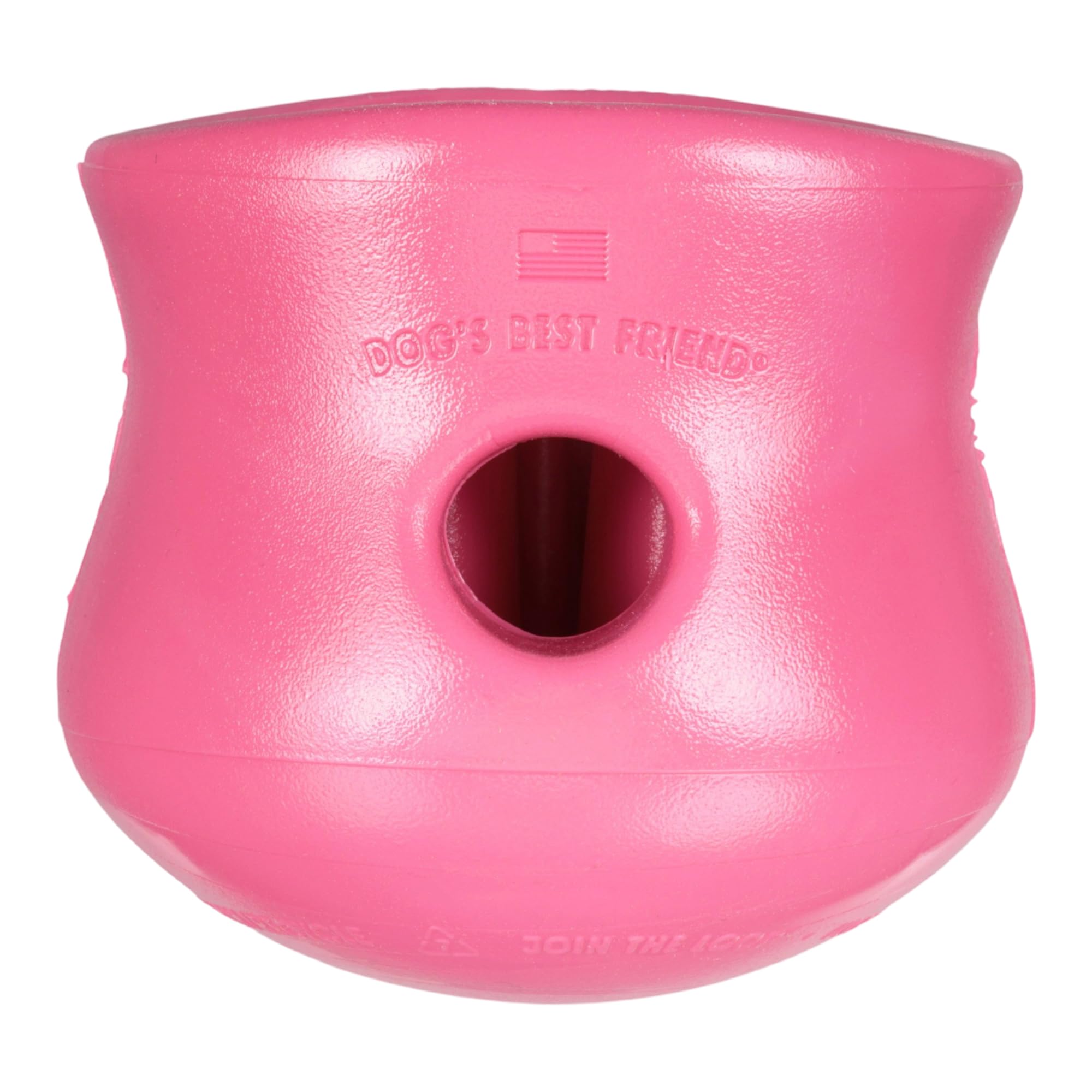 WEST PAW Zogoflex Toppl Interactive Treat Dispensing Puzzle Dog Toy for Mental Stimulation &amp; Enrichment-Holds Kibble &amp; Treats-Lickable, Freezable &amp; Dishwasher Safe-Made in USA-Large-Geranium