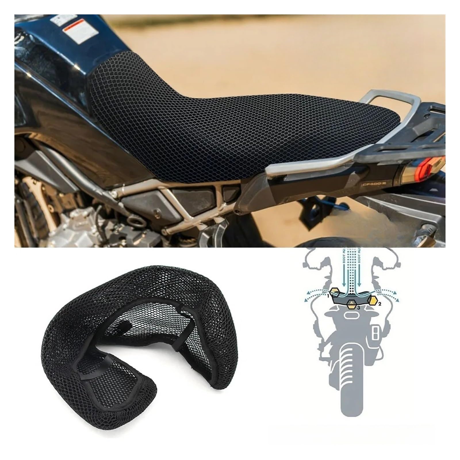 Fodera Sella Moto Coprisella Per Motocicletta Per 450MT Airflow Per Protezione Sella Cuscino Termico Isolante