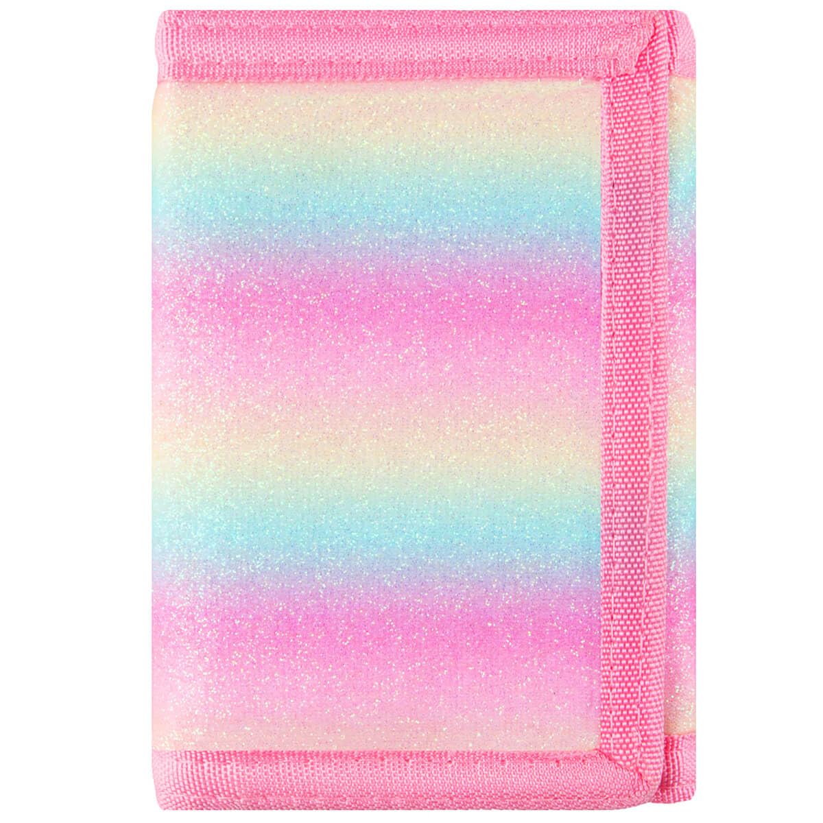 Kids Wallets for Girls &amp; Boys, Rainbow Nylon/Canvas Wallet with Coin Pocket &amp; Magic Sticker for Toddlers to Teens