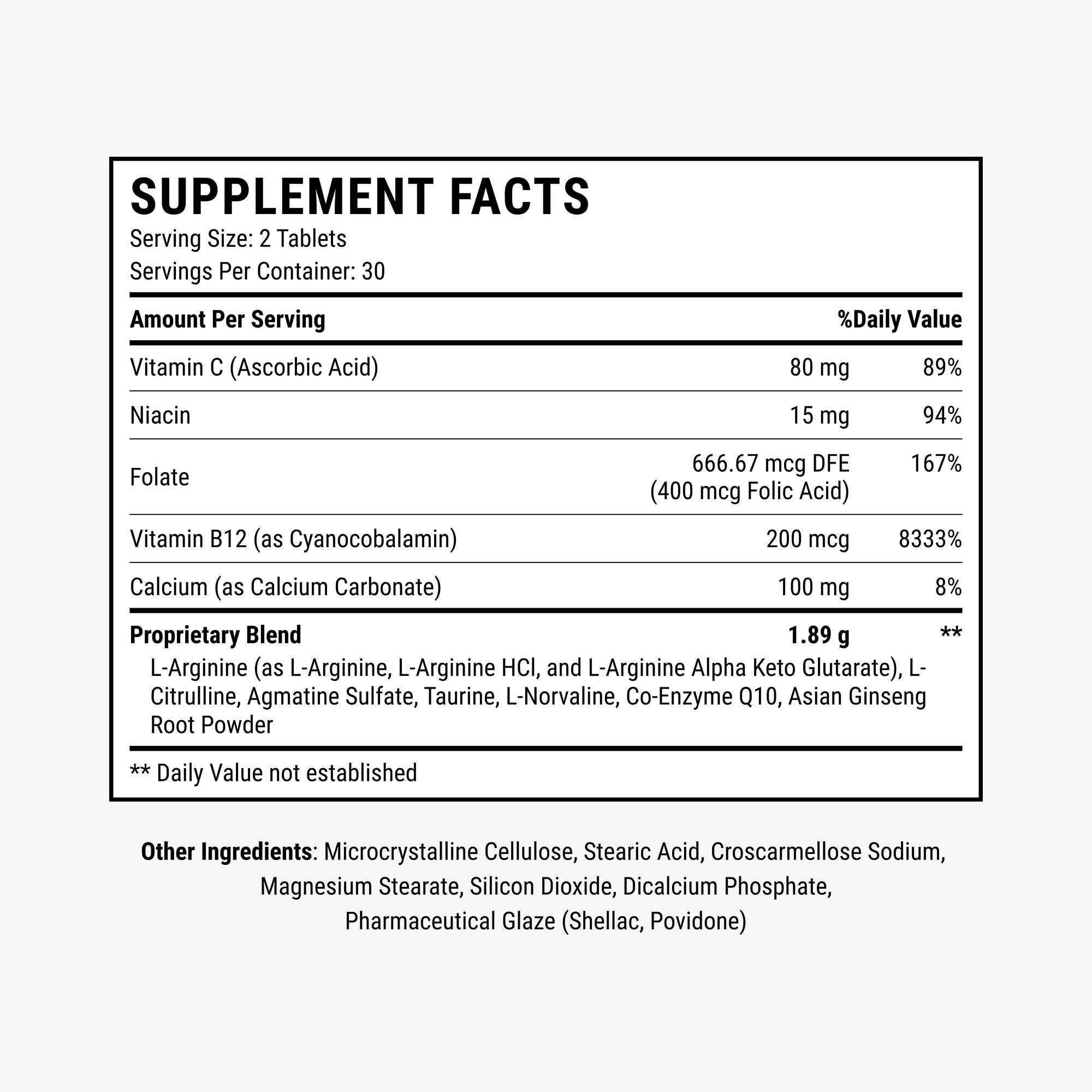 Advanced Nitric Oxide Supplements for Men - 60 Tablets — Amazon image 2