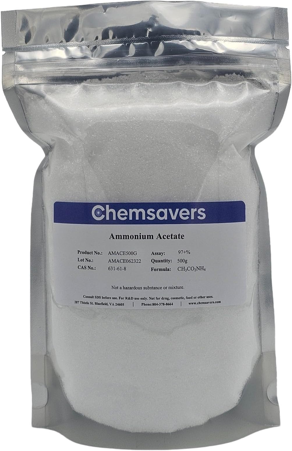 Ammonium Acetate, ACS, 97+%, 500g