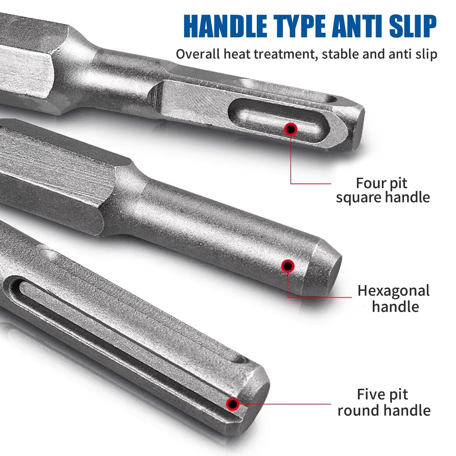 WERHE SDS PLUS Stockermeißel 220mm - 16 Zähne Für Beton Und Stein