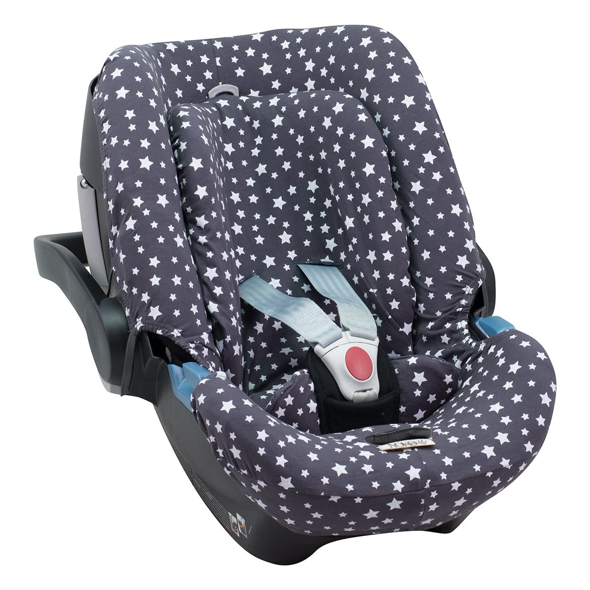 JYOKO Kids Funda de Algodón para Silla de Coche Compatible con Cybex Aton Cloud- Q-M-2-4-5 (ATON 4, Winter Sky)
