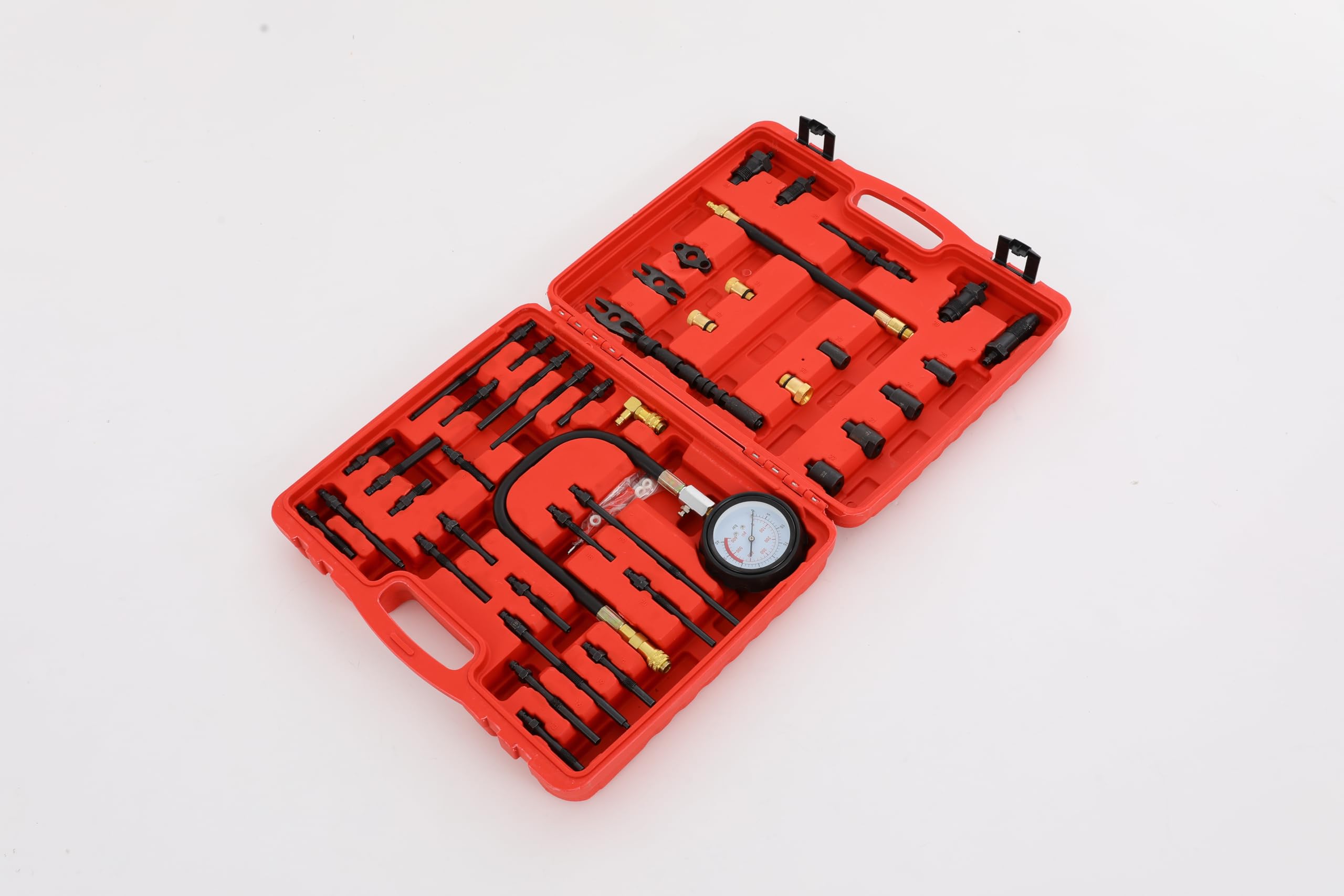 Tester di compressione in acciaio al carbonio #45, 0 – 40 bar, tester di compressione Diesel 45 × 35 × 5 cm