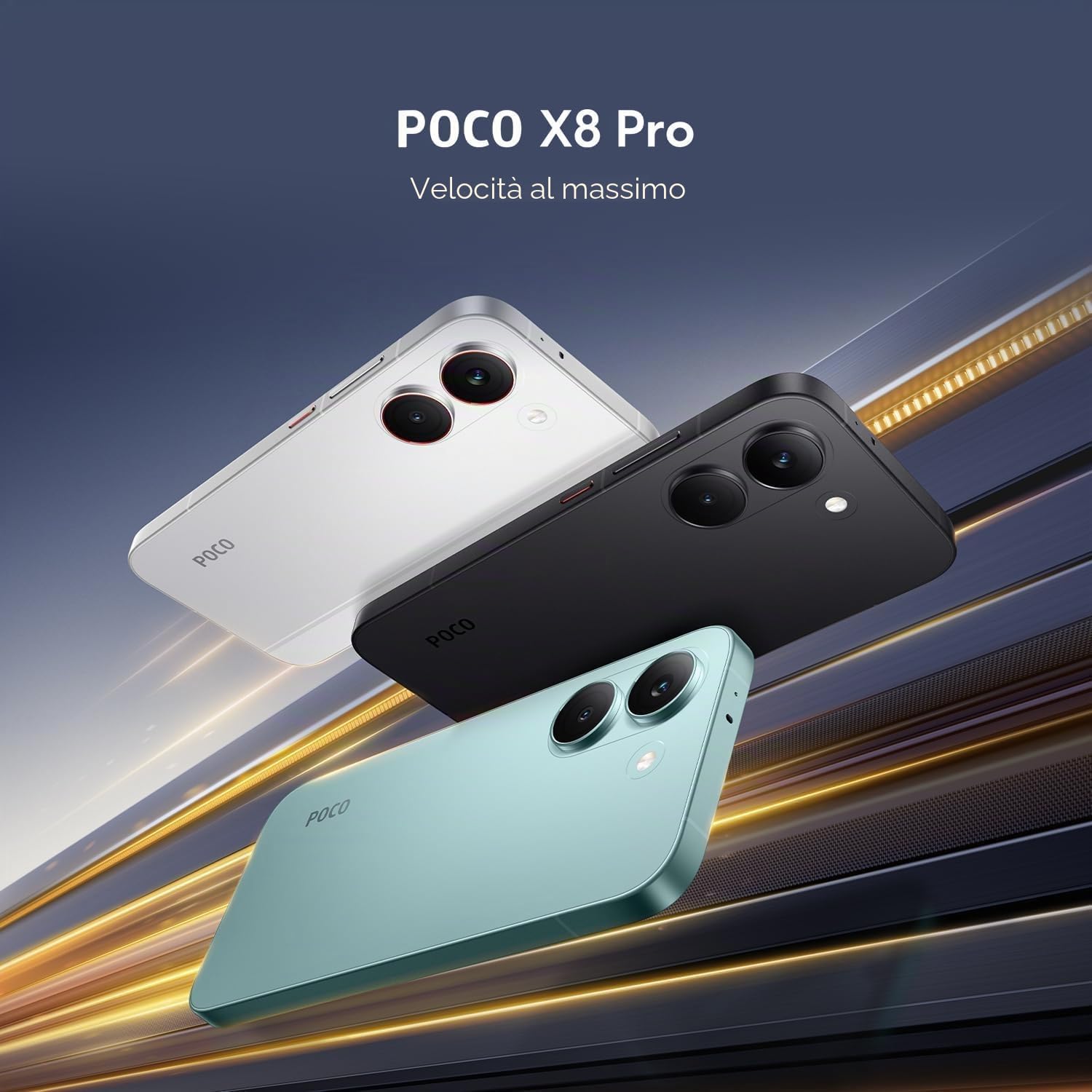 XIAOMI Poco X8 Pro Smartphone, 8 GB + 512 GB, processore Dimensity 8500-Ultra, batteria da 6500 mAh, schermo AMOLED ultra luminoso, fotocamera principale Sony IMX882 da 50 MP con OIS, nero