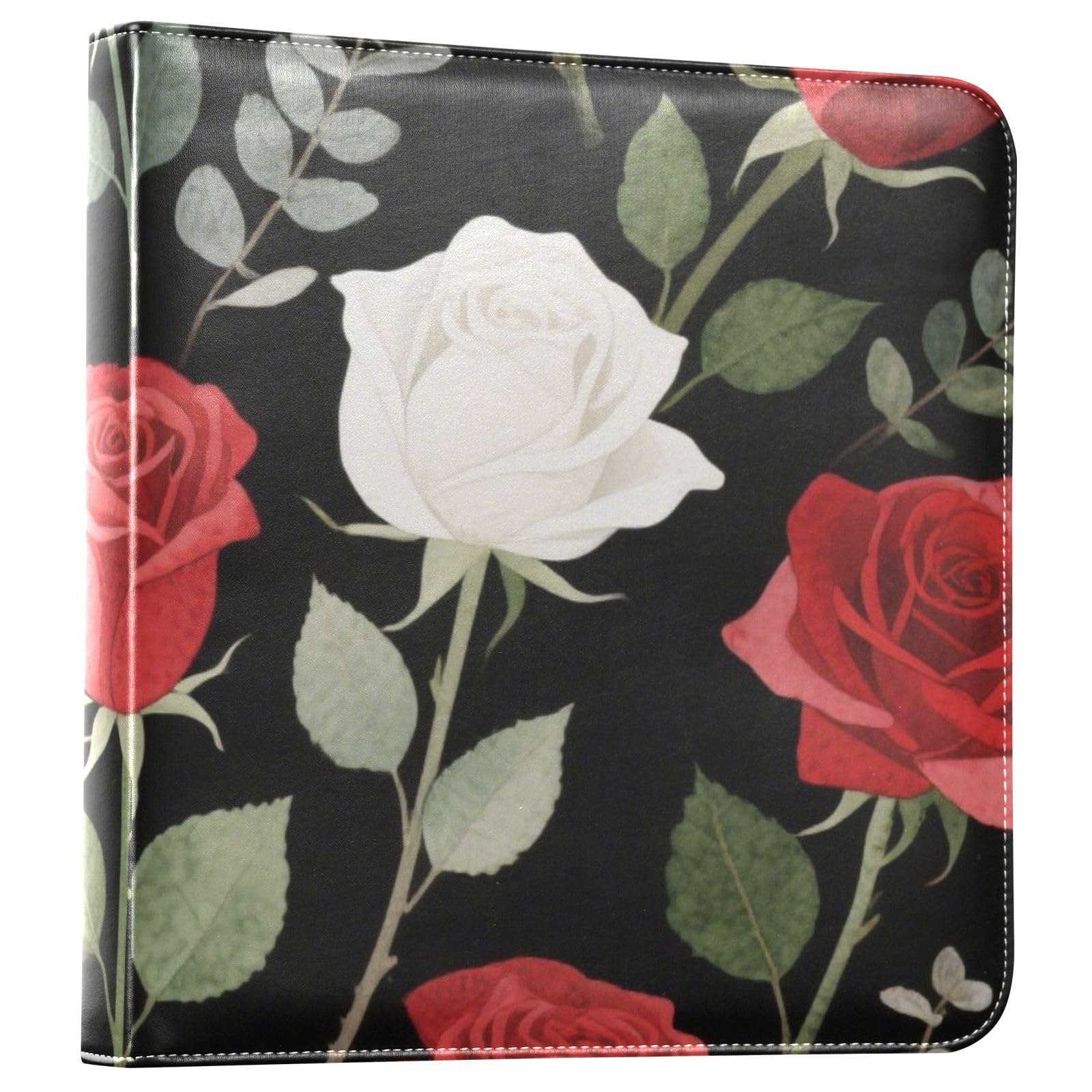 Photo Album 4x6, 5x7,6x8,Artificial Leather Photo Albums with 20 Detachable Sheets Rose Pattern for Family Wedding,Multi 12