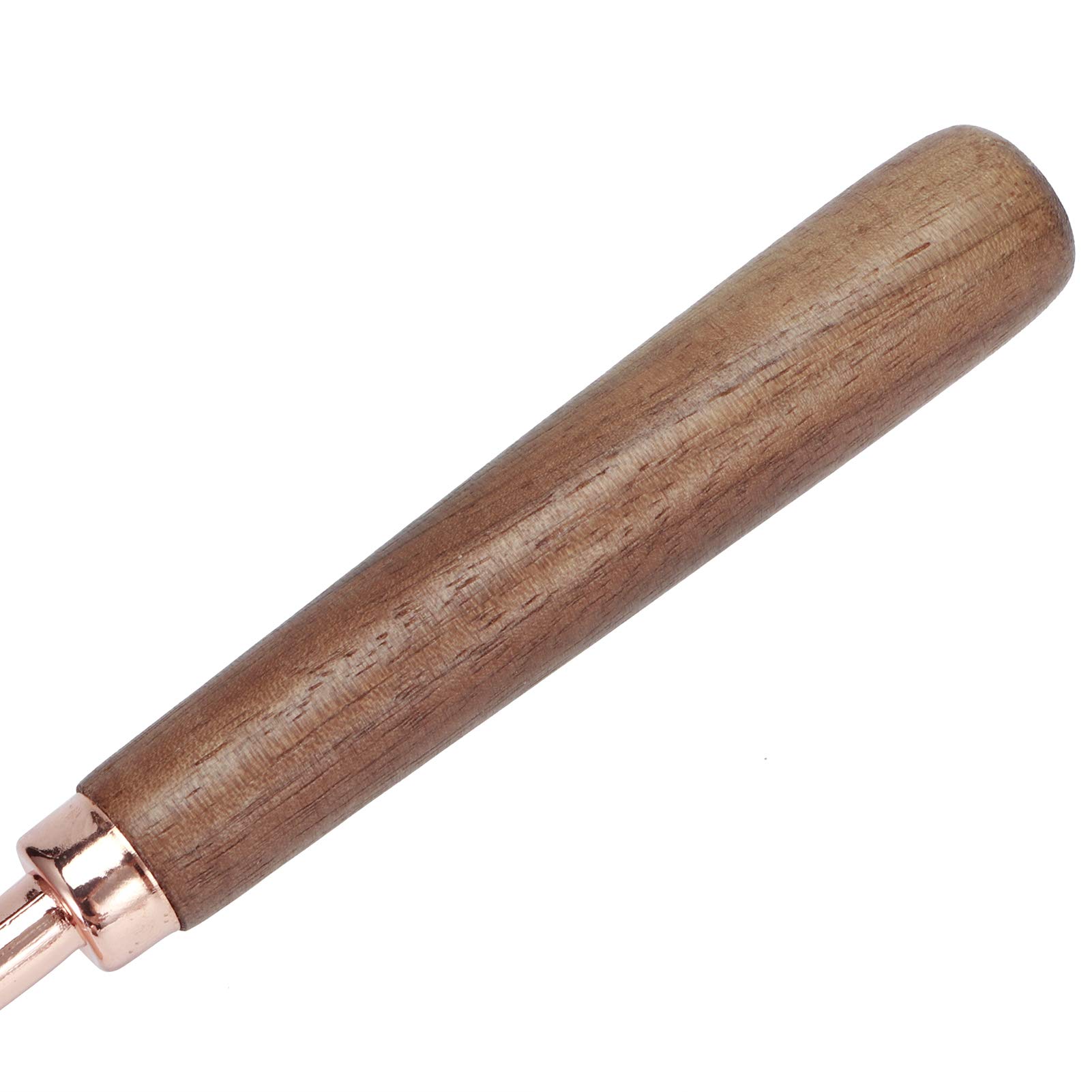 Ensemble de Cuillères à Mesurer en or Rose, 8 Pièces en Acier Inoxydable avec Manche en Bois de Noyer pour la Cuisson en Cuisine