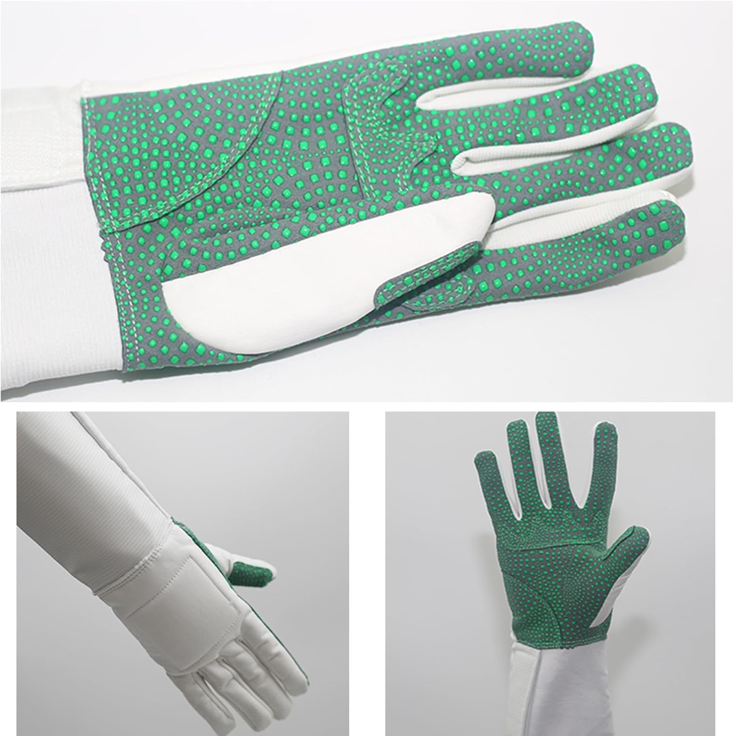 Fencing Glove, Non Slip Gloves Fencing, Hand Protection, PU Reinforced, for Foil Épée Sabre, Right Hand