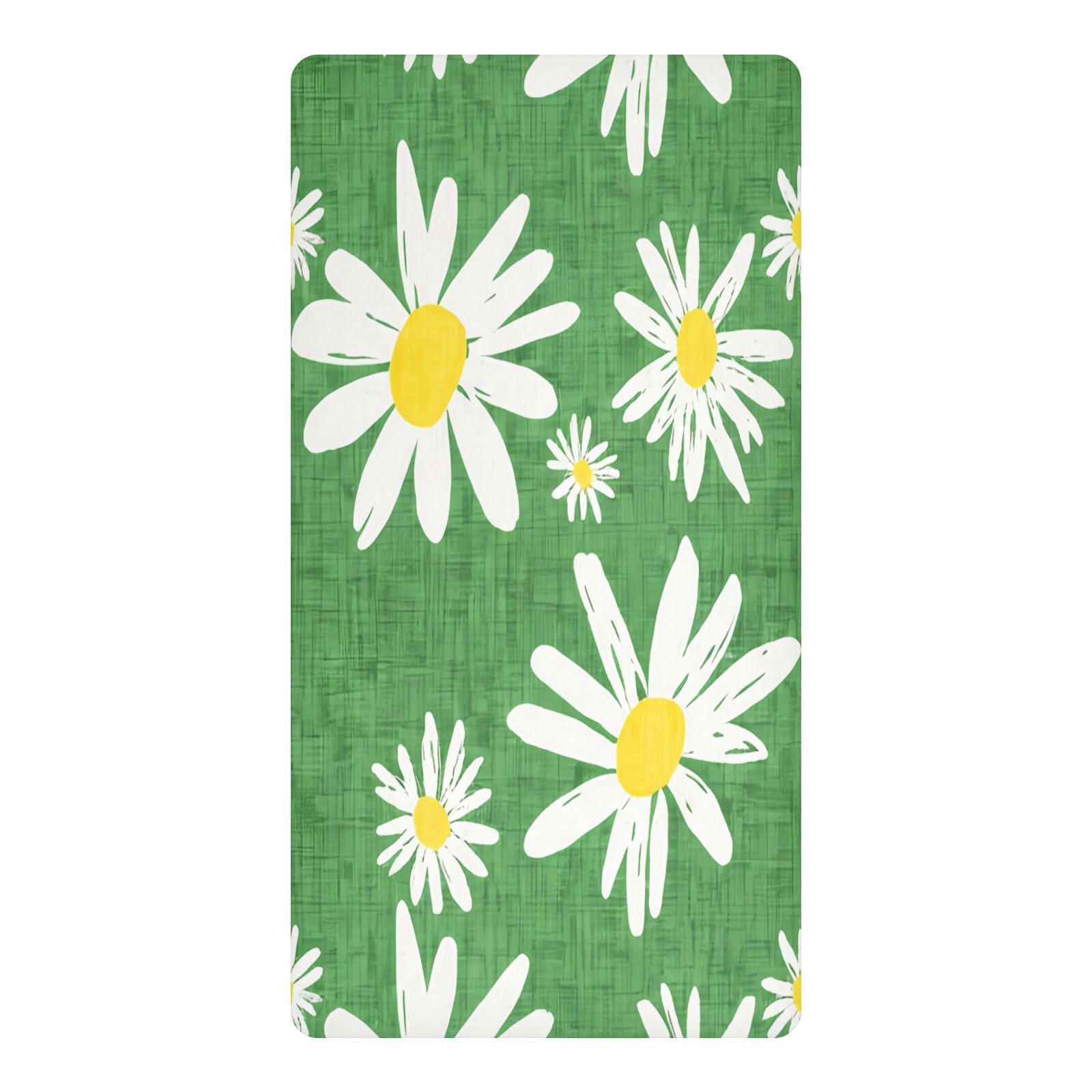 JiangGgen Daisy Baby Crib Sheet Soft Breathable for Standard Crib-M
