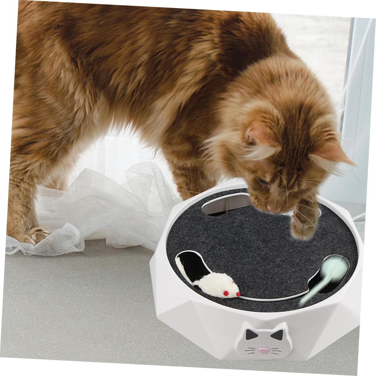 SUPVOX Juguete para Mascotas Juguete burlas para Gatos Juguete electronico Cat House Cat Toys Juguetes ratón Juguete Giratorio para Gatos Juguete burlas para Mascotas telescópico