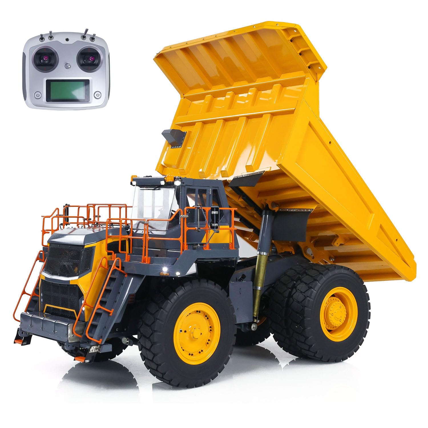 LESU 1/16 Aoue R100E Metallo Idraulico Sistema Luce RC Miniera Camion Dumper Auto ARTR I6S Hobby Grade Modello