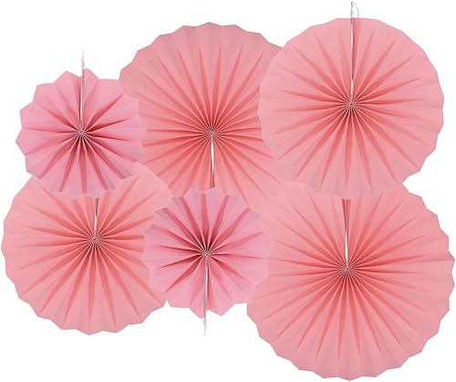 Miniatura 26 de MECCANIXITY Juego de 12 abanicos de papel para colgar, 12 unidades, diseño redondo, abanicos de papel para colgar, decoración para el hogar, tienda