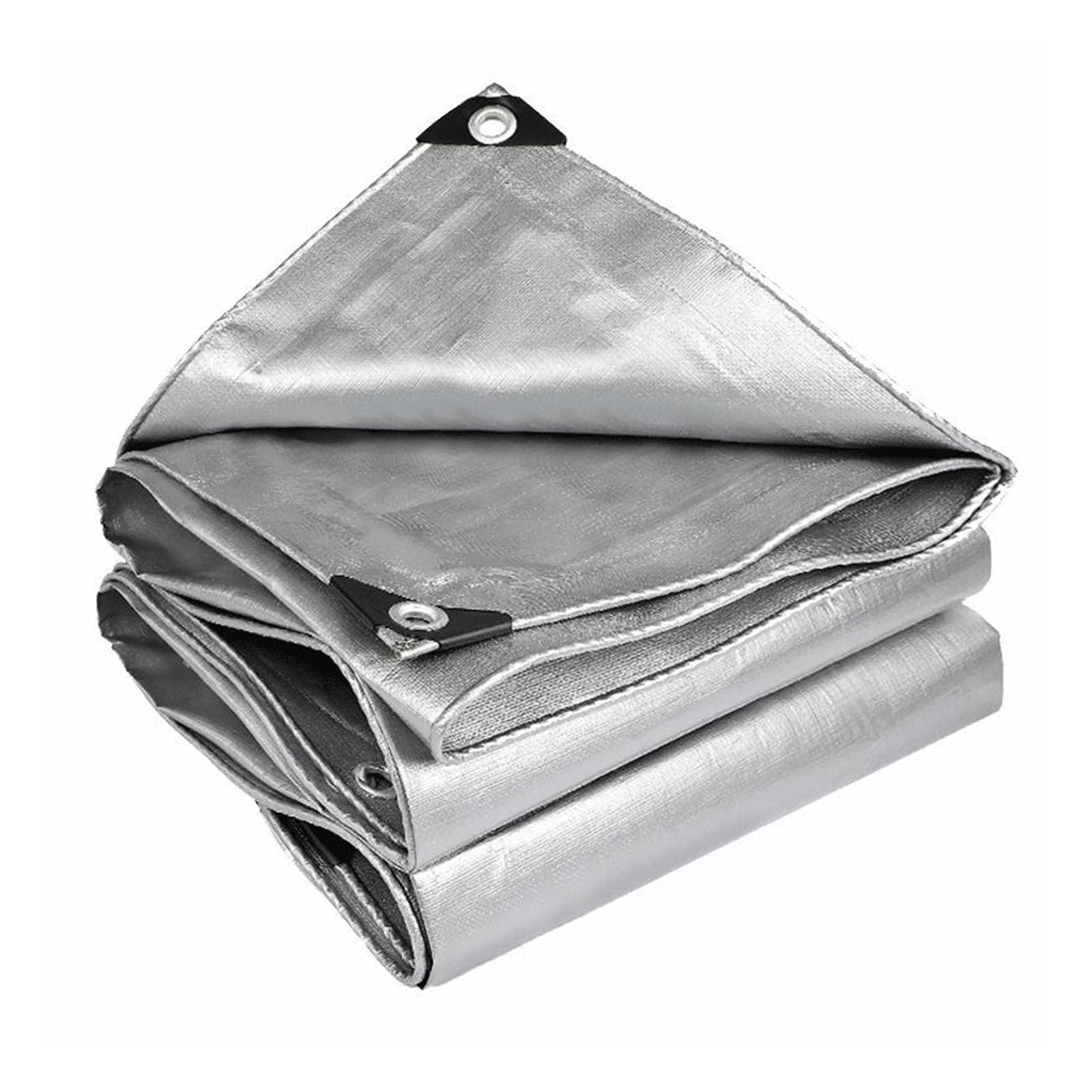 Tarpaulin Waterproof Heavy Duty Garden Sheets Small Large Cover Tent Groundsheet Canvas Sheet Tarp silver 2 * 12m