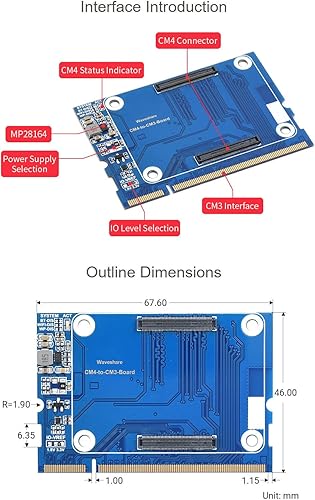 Miniatura 6 de Waveshare CM4 a CM3 Adaptador Solución Alternativa para Raspberry Pi CM3  CM3+