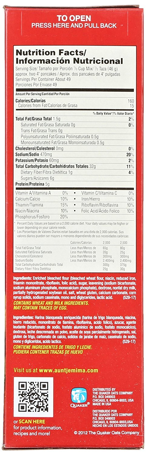 Aunt Jemima Original Complete Pancake & Waffle Mix (907g)