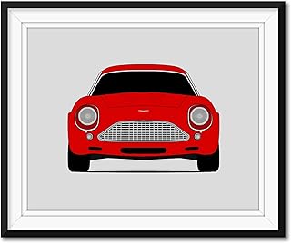 Aston Martin DB4 GT Zagato (1960-1963) Inspired Poster Print Wall Art Decor Handmade (Unframed)