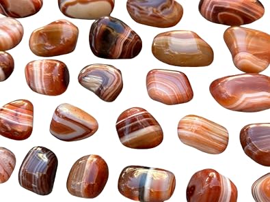 GAF TREASURES 5 Pcs Tumbled Stones, Natural Tumbled Gemstone, Polished Rocks, Tumbled Crystals, Stones for Wicca, Reiki, Therapy, Meditation and Crystal Healing