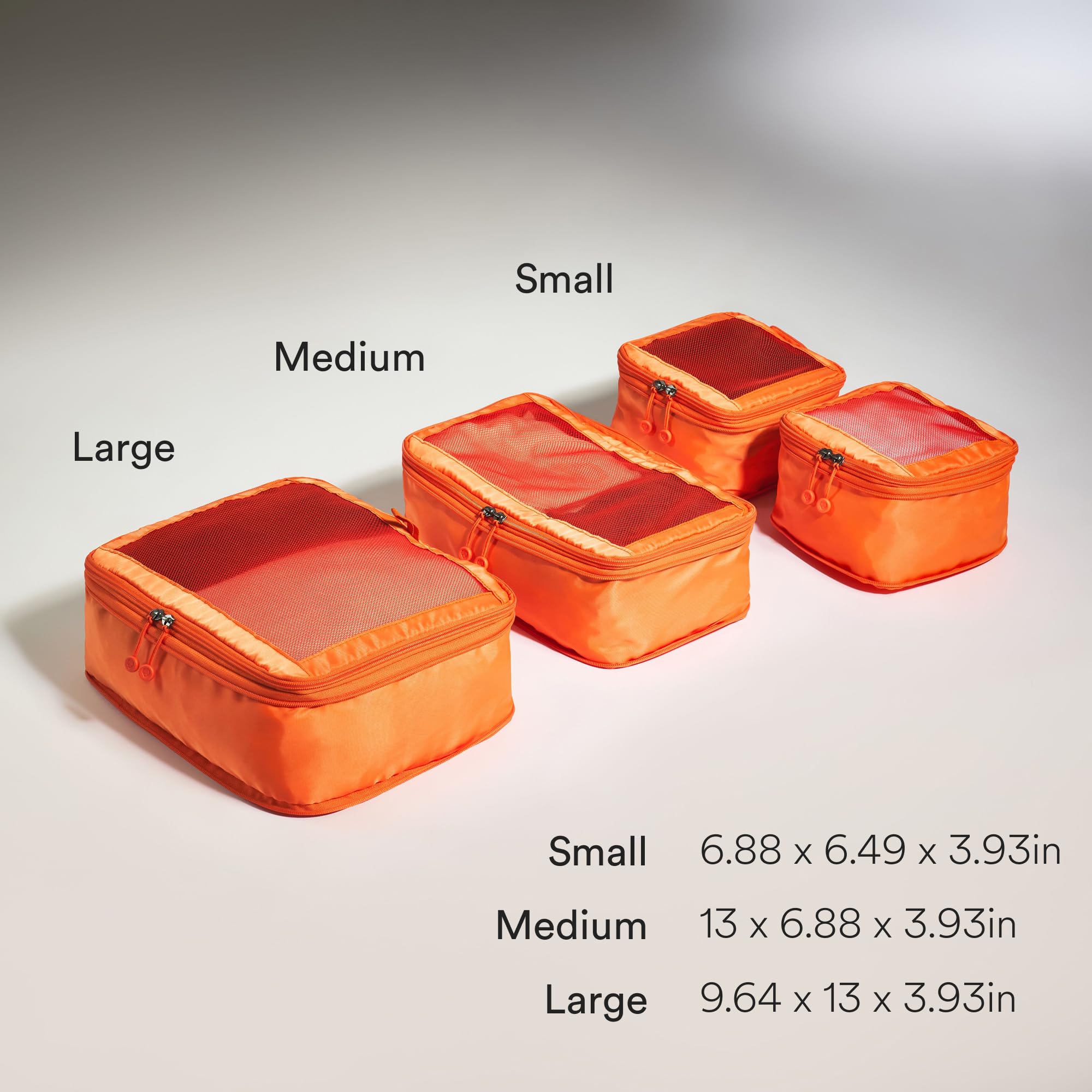 ANTLER - Set di 4 cubi da imballaggio a compressione, essenziali per valigie e zaini, organizer per vacanze, viaggi e accessori, facile da riporre vestiti e scarpe - corallo