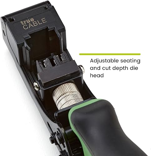 Miniatura 3 de TRUE CABLE Herramienta de Terminación de Jack Keystone RJ45 de 90 Grados, Conexión de Cable Ethernet UTP Cat5e/Cat6/Cat6A de EZ Terminación Punch