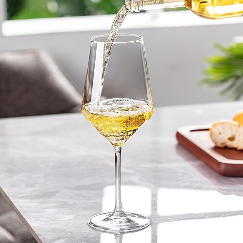 Miniatura 2 de Copas de vino, juego de 4 copas de vino blanco de 17 onzas, copas de vino tinto transparente con tallo, regalos para hombres y mujeres