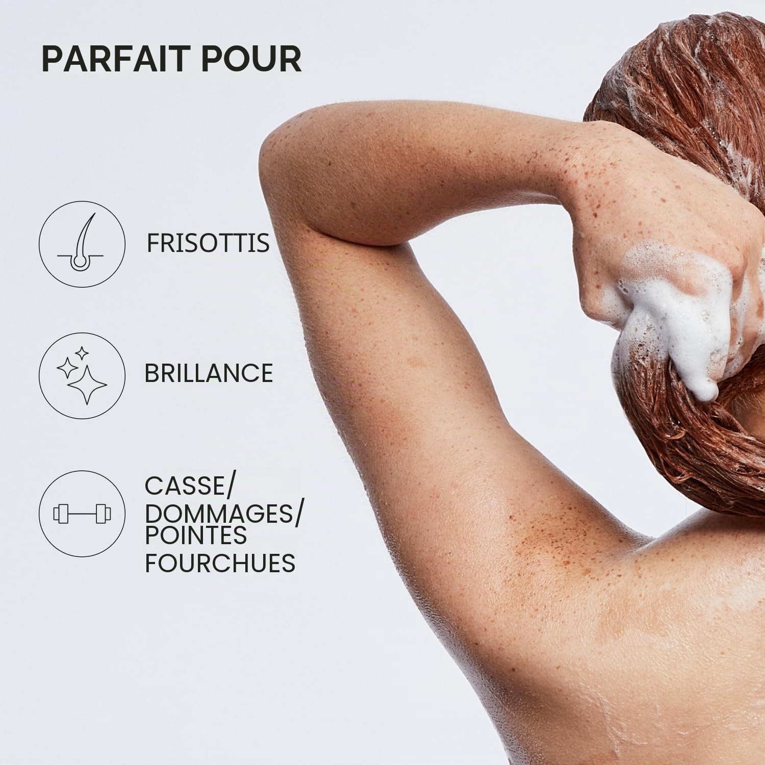 OUAI Recharge de shampooing moyen – Shampooing hydratant à l'huile de noix de coco, babassu, extrait de kumquat et kératine – Renforce, nourrit et ajoute de la brillance – Soin des cheveux sans