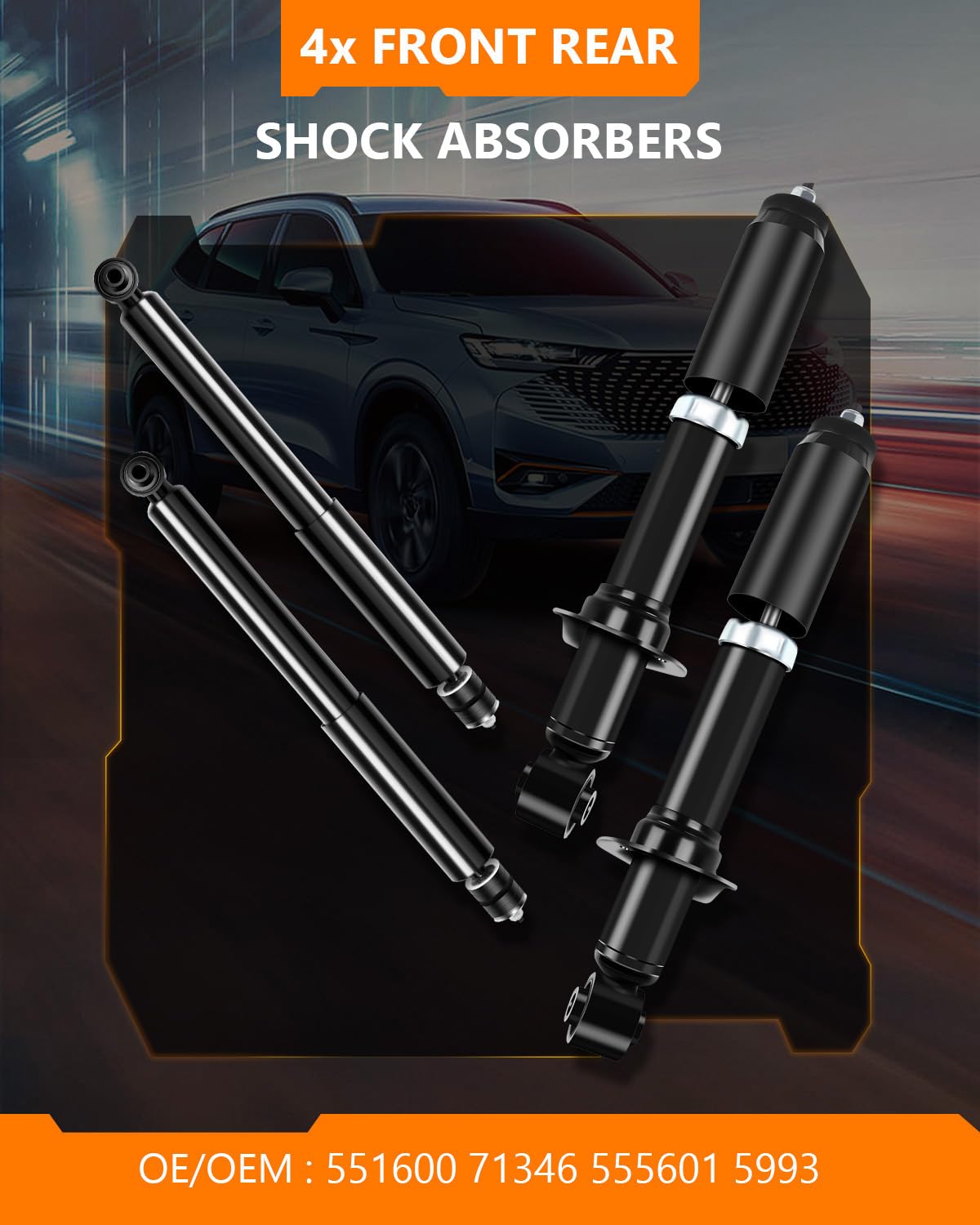 Rear Shock Absorber Struts Kit For 2003-2011 Ford Crown Victoria & Mercury Grand Marquis - View #2