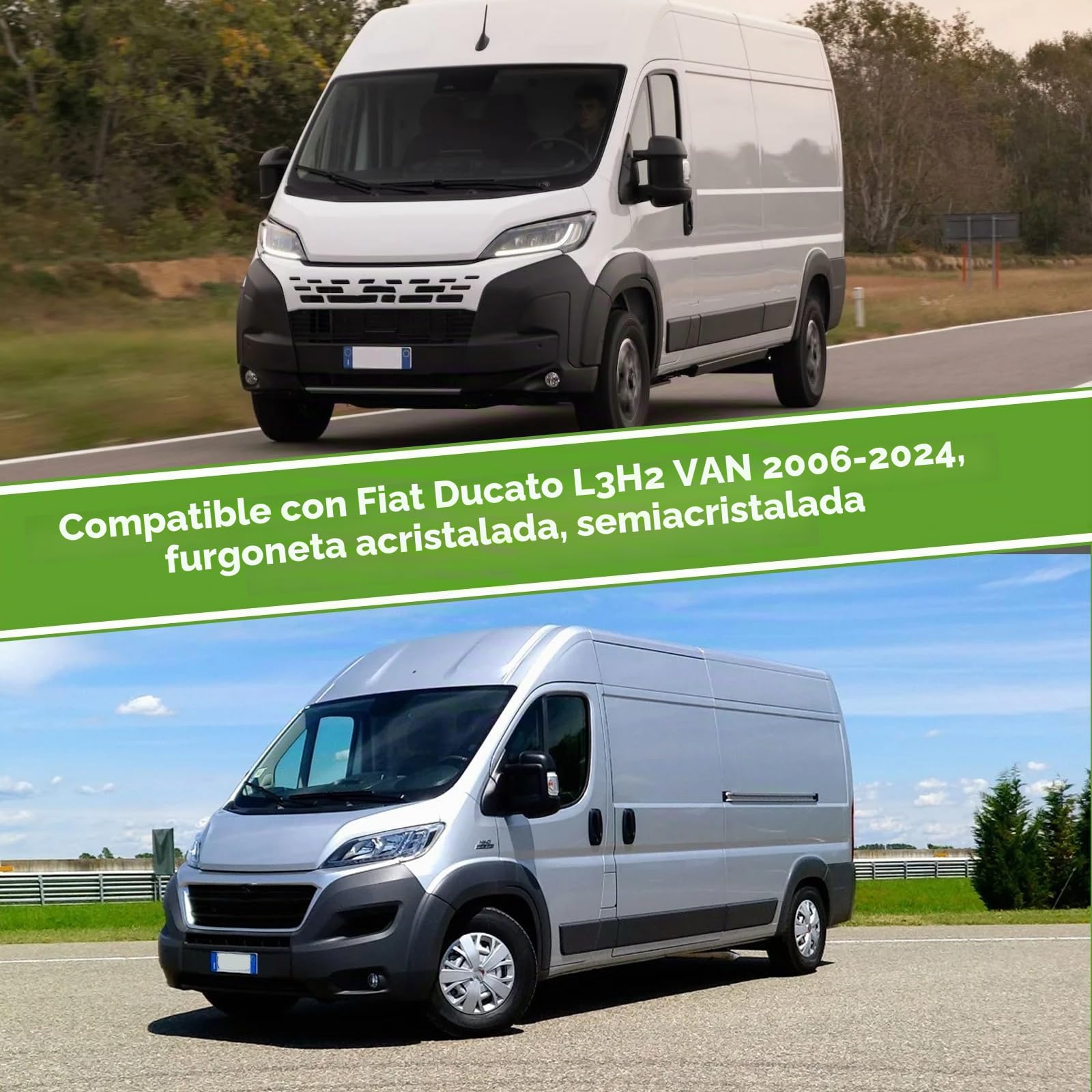 Funda completa para Fiat Ducato de 6 capas, protección contra granizo, impermeable, para todo tipo de clima, con tira reflectante y bolsa de almacenamiento para Fiat Ducato (2,05 x 6 x 2,5 m)