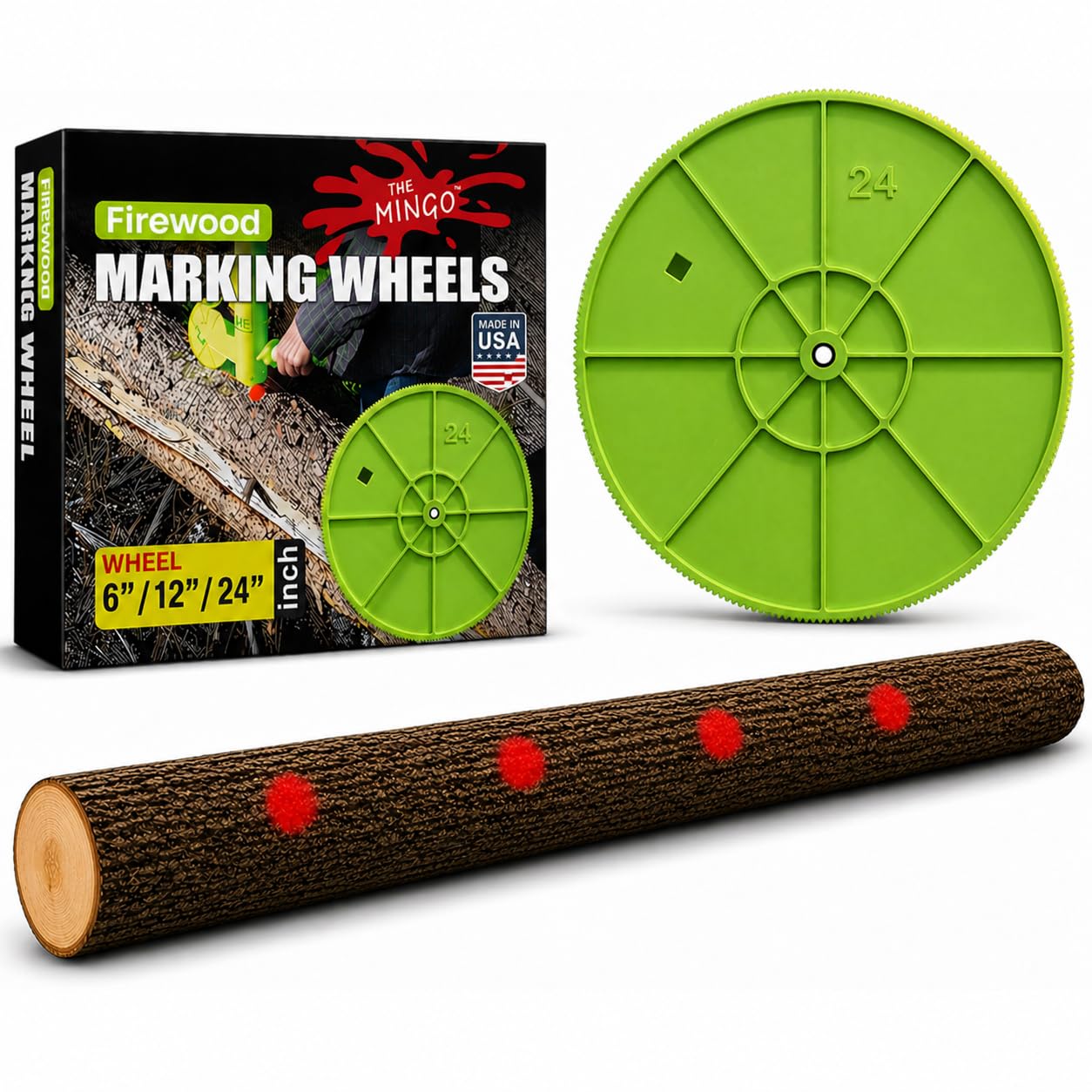 Amazon.com: The Mingo Marker 24 inch Firewood Marking Wheel