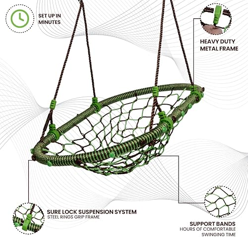 Miniatura 4 de Swurfer Columpio de árbol – Silla de columpio, columpios al aire libre para niños, columpios de árbol para niños y adultos al aire libre, resistente