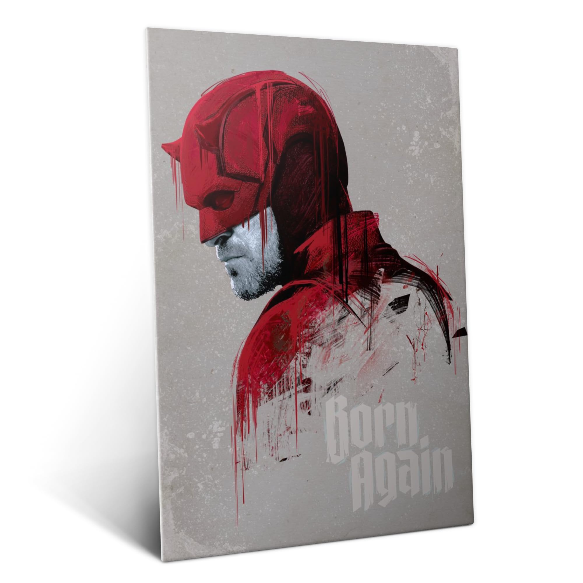 Displate Metall poster Marvel Sketch Daredevil Profile Größe M | Bild Plakate für Schlafzimmer Dekor, Geschenke. Magnetische Befestigung Wandposter, Wanddeko. Metall Wandkunst.