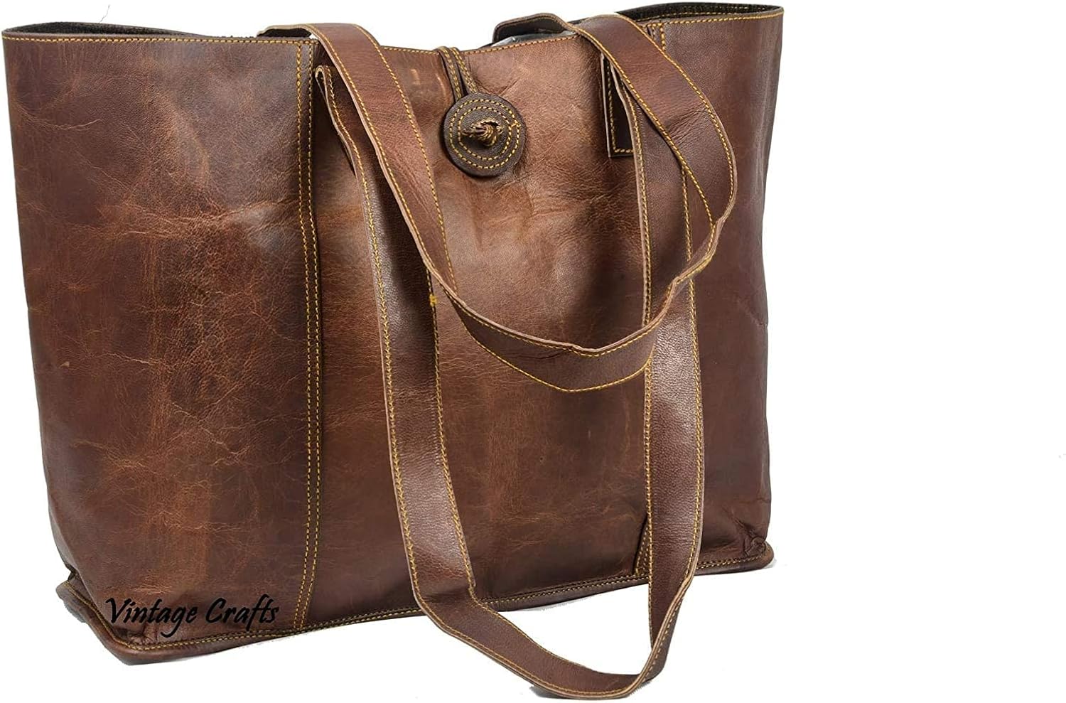 Bеѕt Dеаl Chеар 🛒 Vintage Genuine Leather Tote Bag Handbag Shopper Purse Shoulder Bag for Women Office Laptop Bag