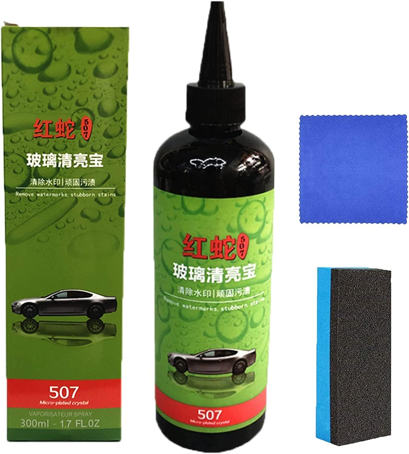 AQWEI Car Rapid Crystal Plating Spray, Car Window Oil Film Cleaner, 300ml Universal
