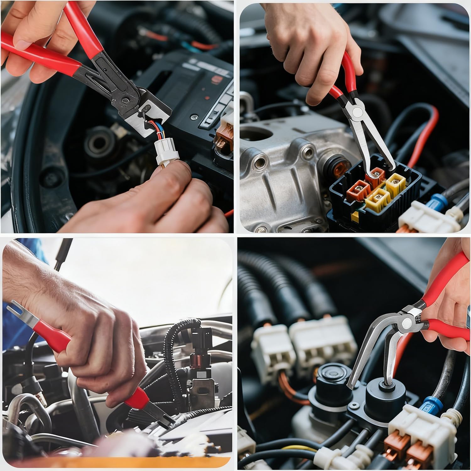 5Pcs Electrical Disconnect Pliers Set – Automotive Terminal Removal Tool Kit for Cars, Fuel Line Disconnect Tool-Quick-Release Car Truck Repair