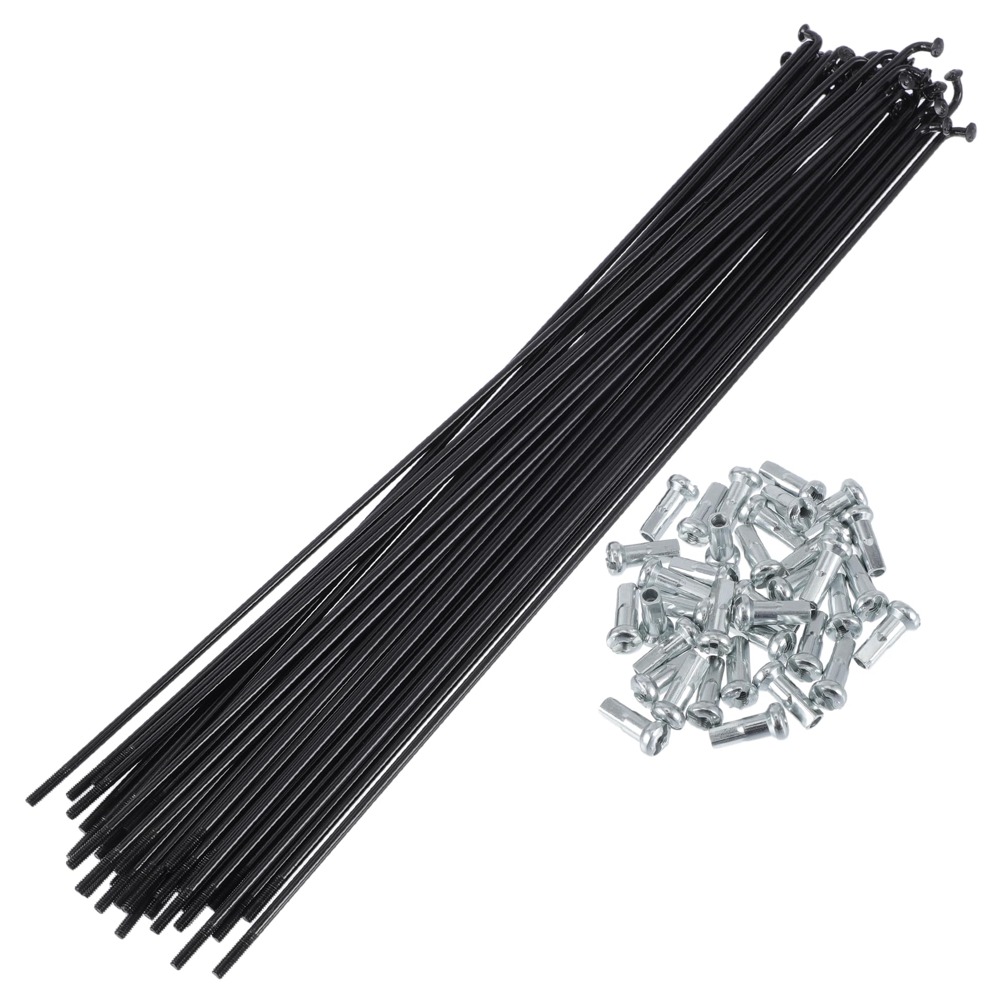 RATCHROLL 1 Set Universal Bicycle Spokes 13G 249mm Length Bike Wheel Spokes Nipple Black 45 Steel